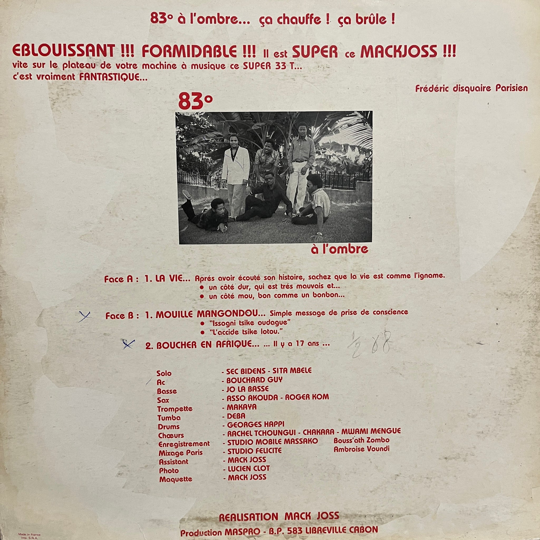 Massako 83 – 83° A L'ombre