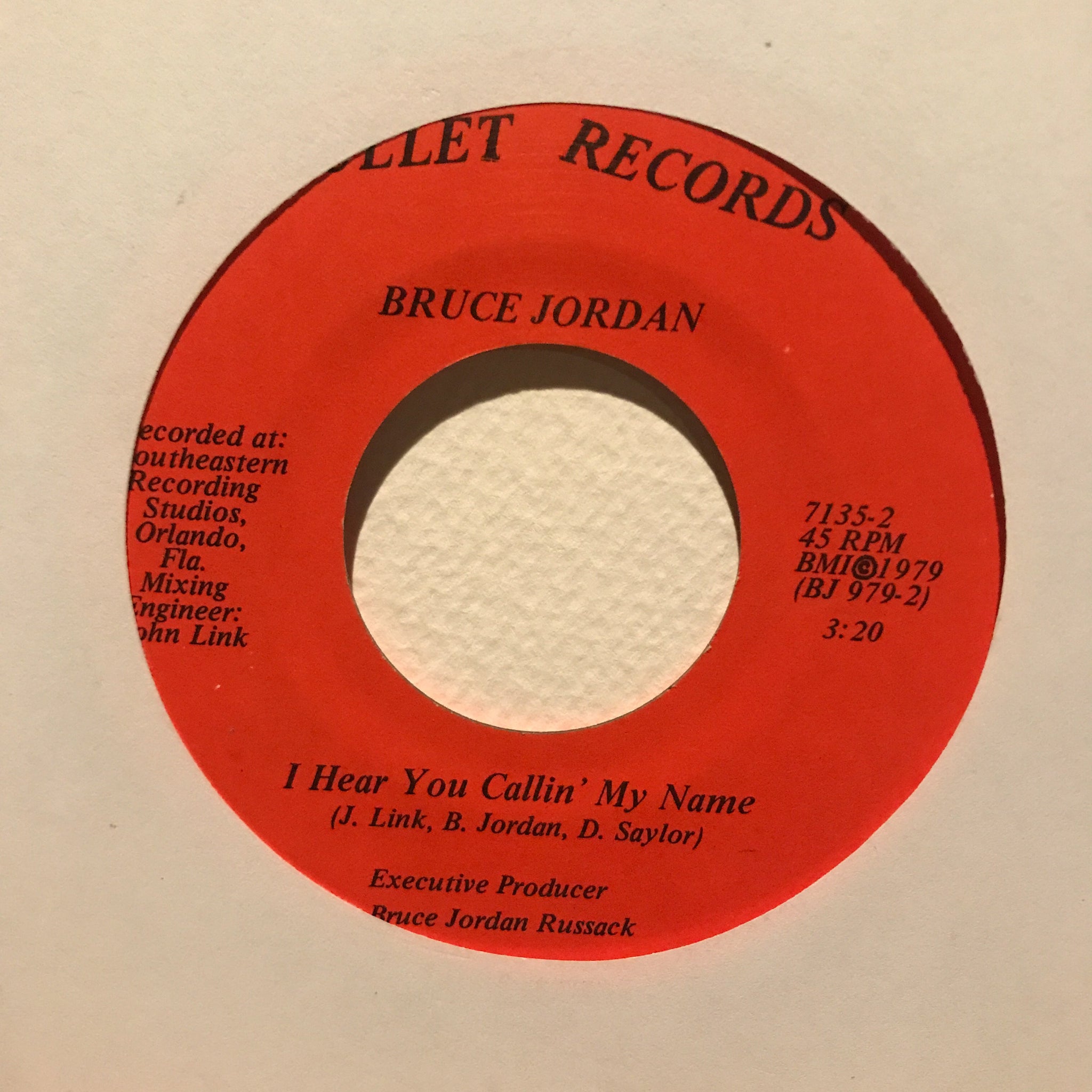 Bruce Jordan - I Hear You Callin' My Name / Liza's Song