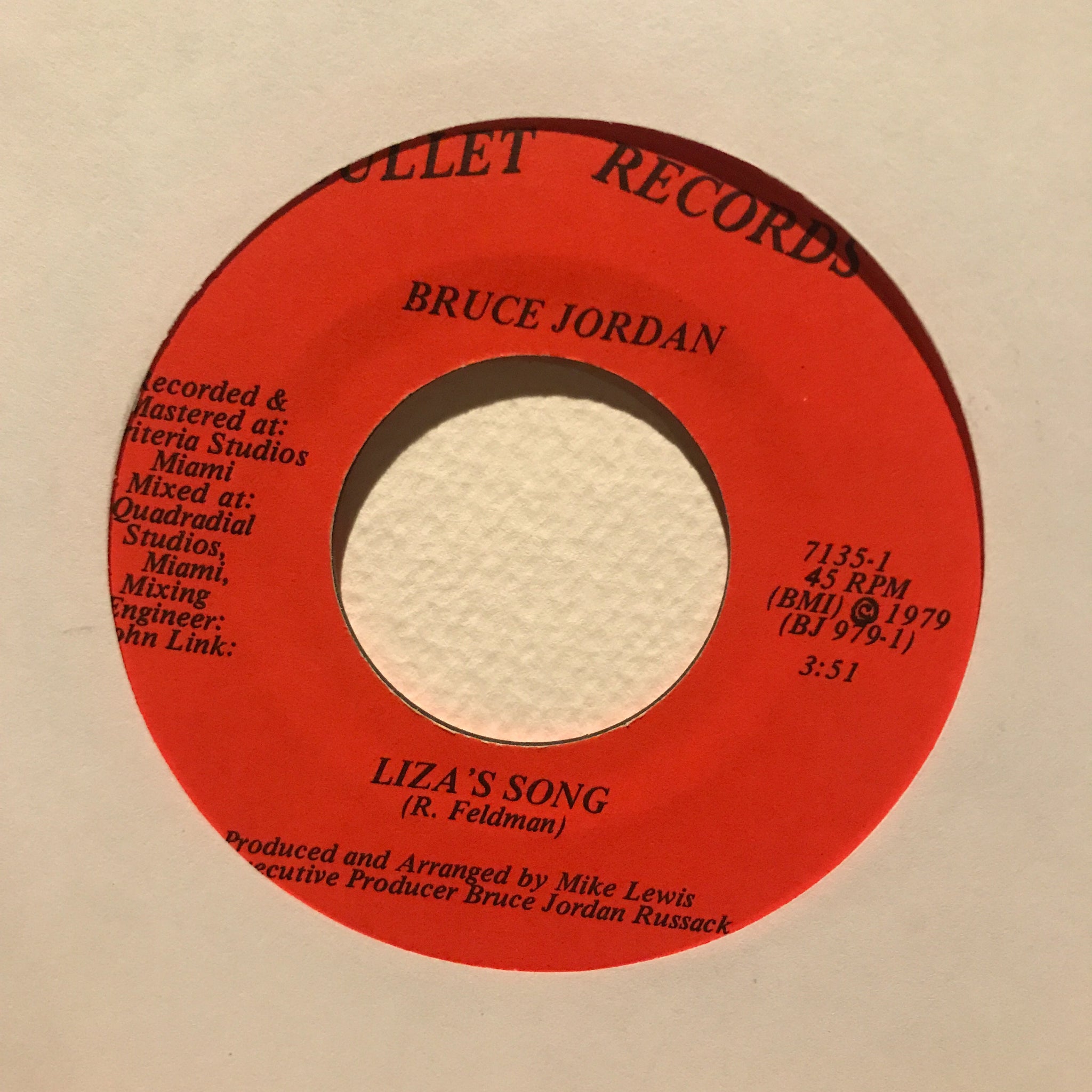 Bruce Jordan - I Hear You Callin' My Name / Liza's Song