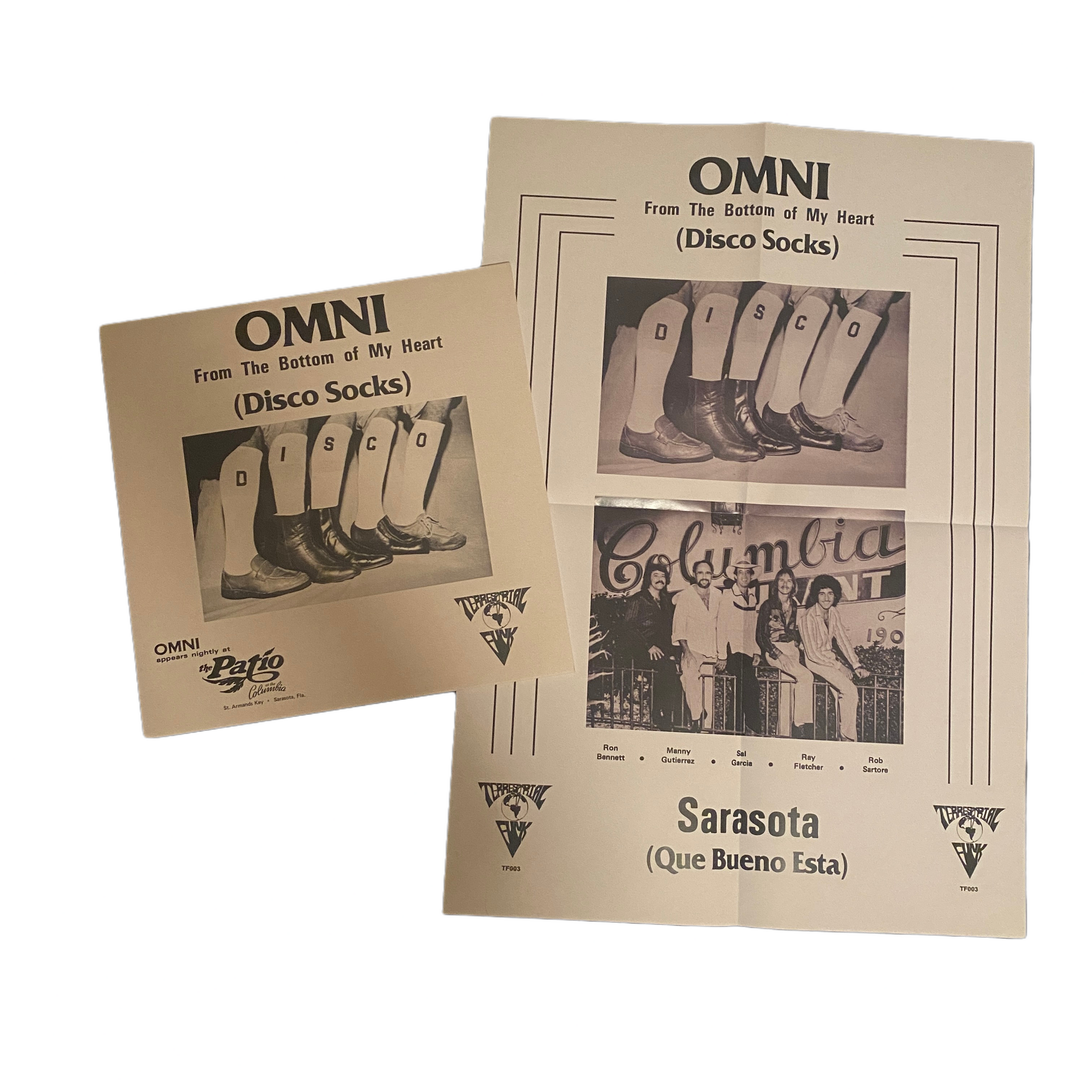 OMNI - FROM THE BOTTOM OF MY HEART (DISCO SOCKS) /  SARASOTA (QUE BUENO ESTA) (TF003) (LP) (REPRESS)