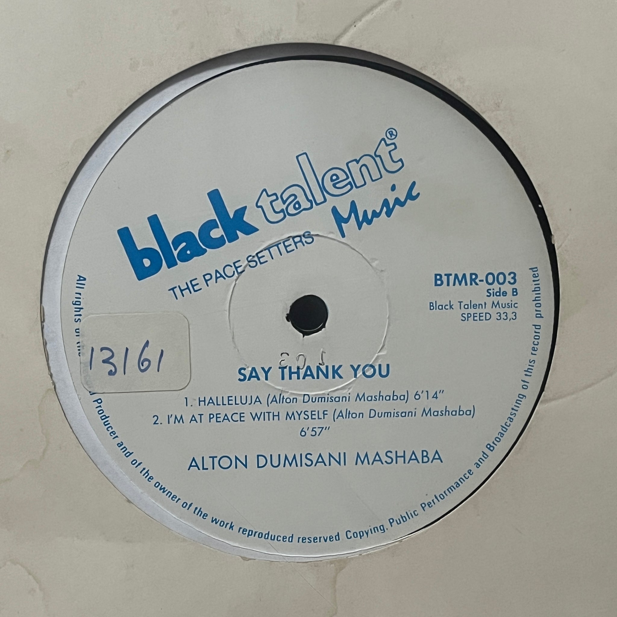 Alton Dumisani Mashaba – Say Thank You