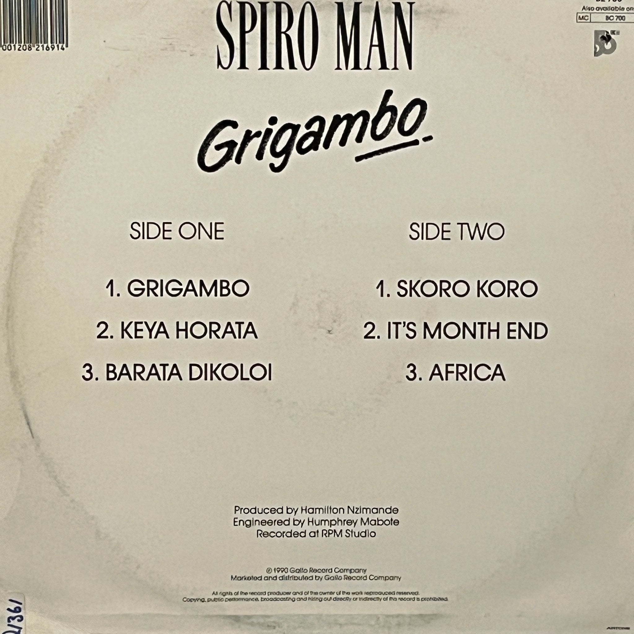 Spiro Man – Grigambo