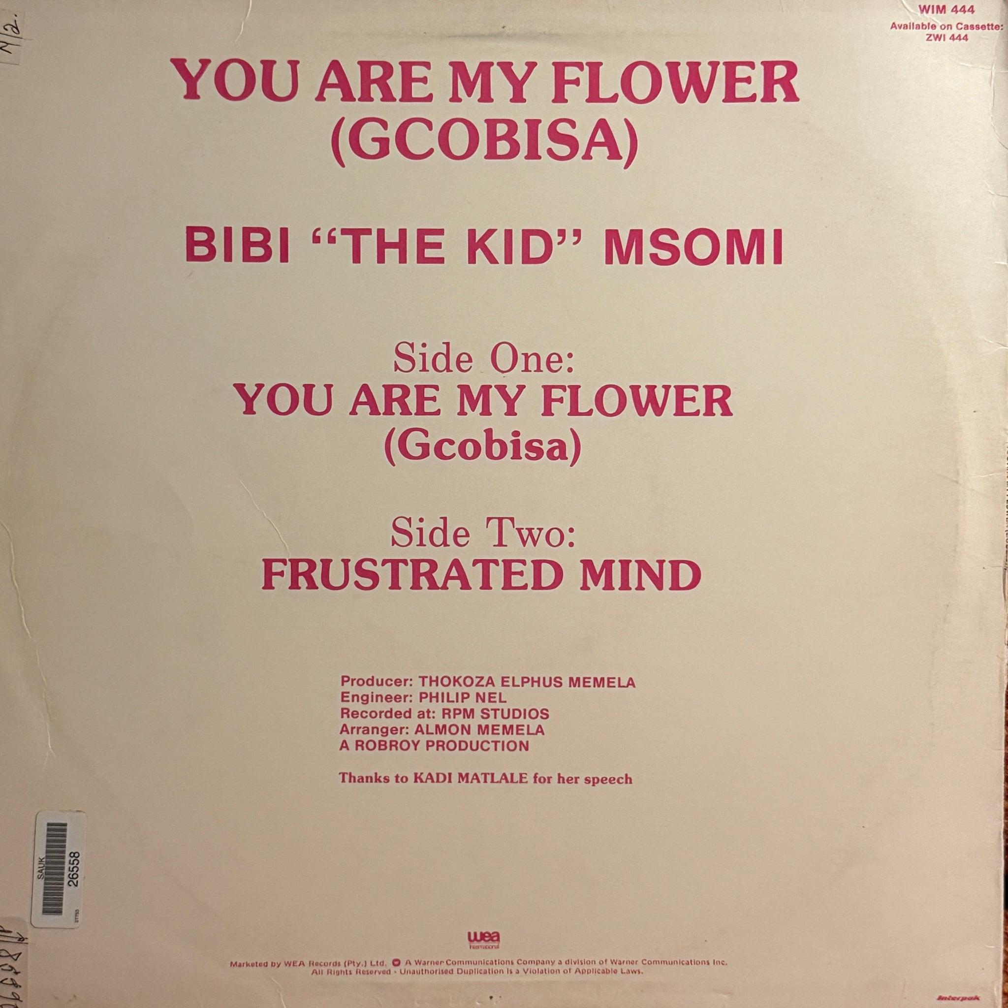 Bibi Msomi – You Are My Flower (Gcobisa)