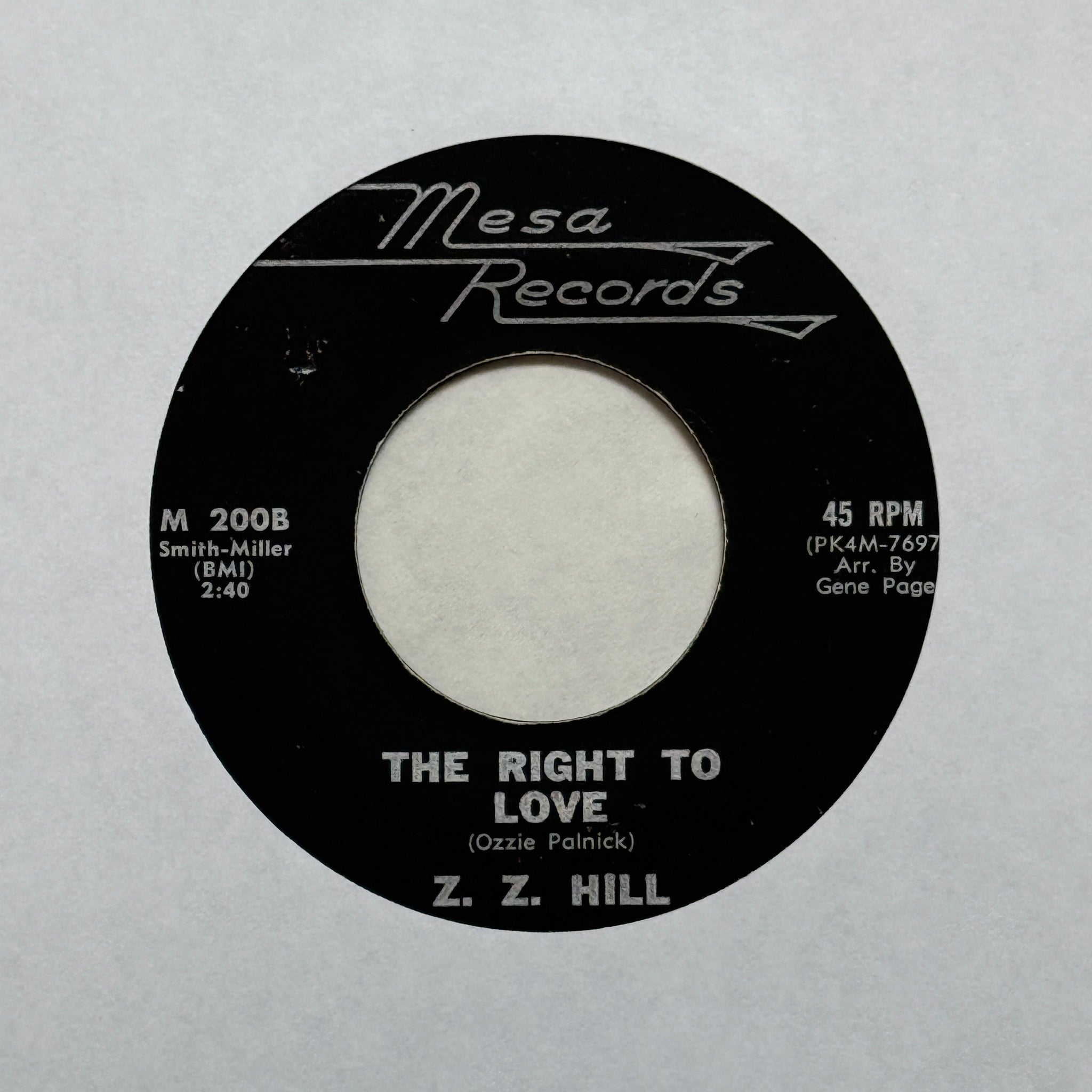 Z. Z. Hill – The Right To Love