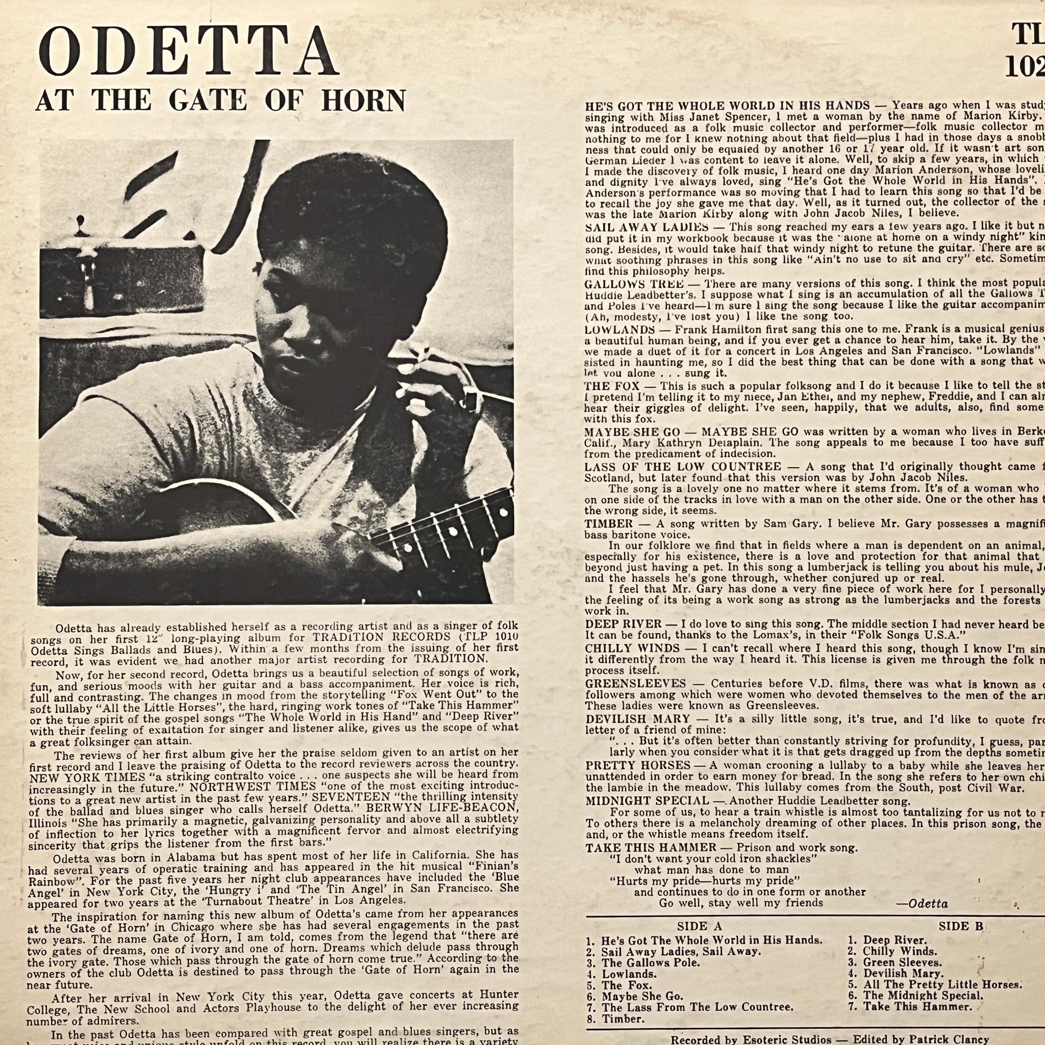 Odetta – At The Gate Of Horn