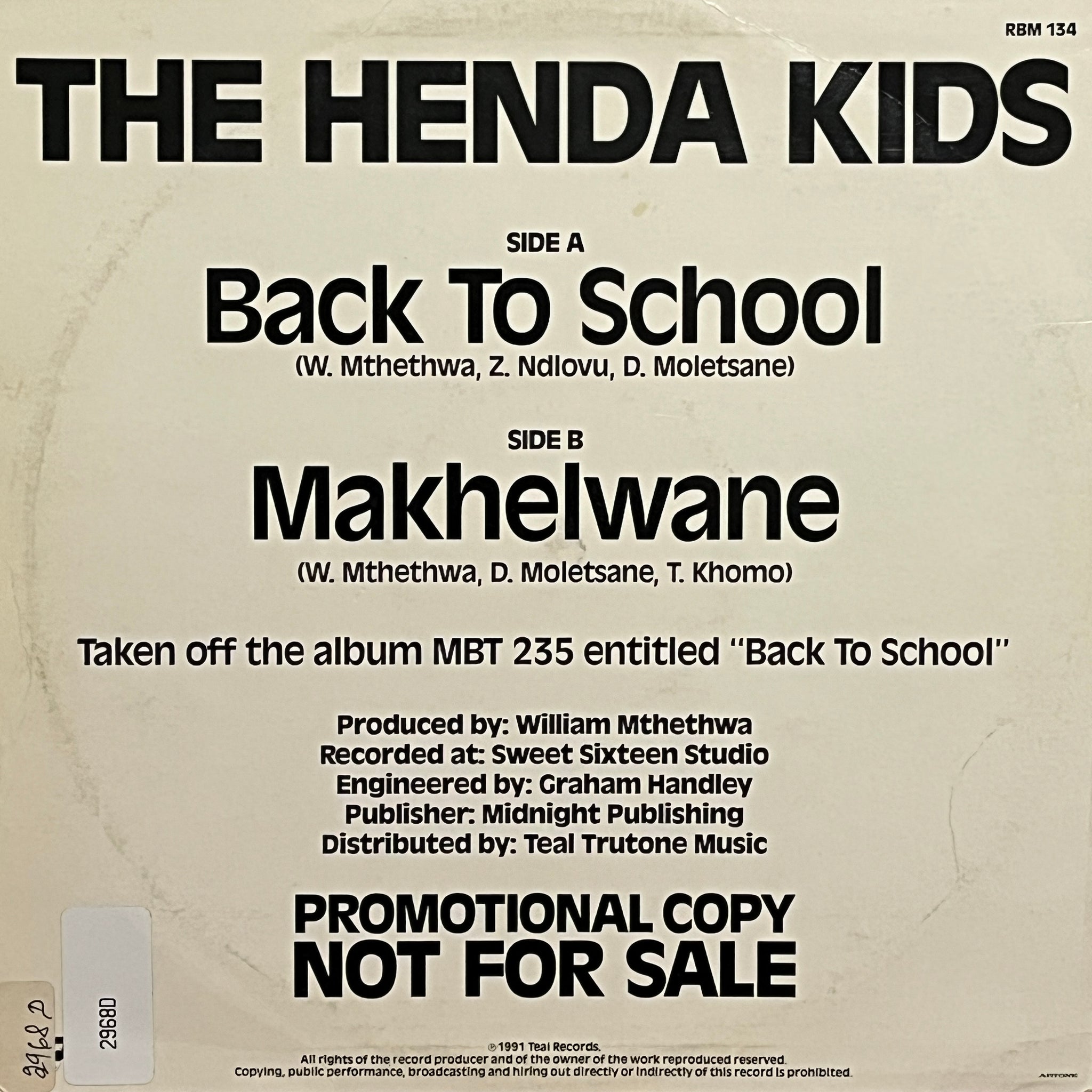The Henda Kids – Back To School / Makhelwane