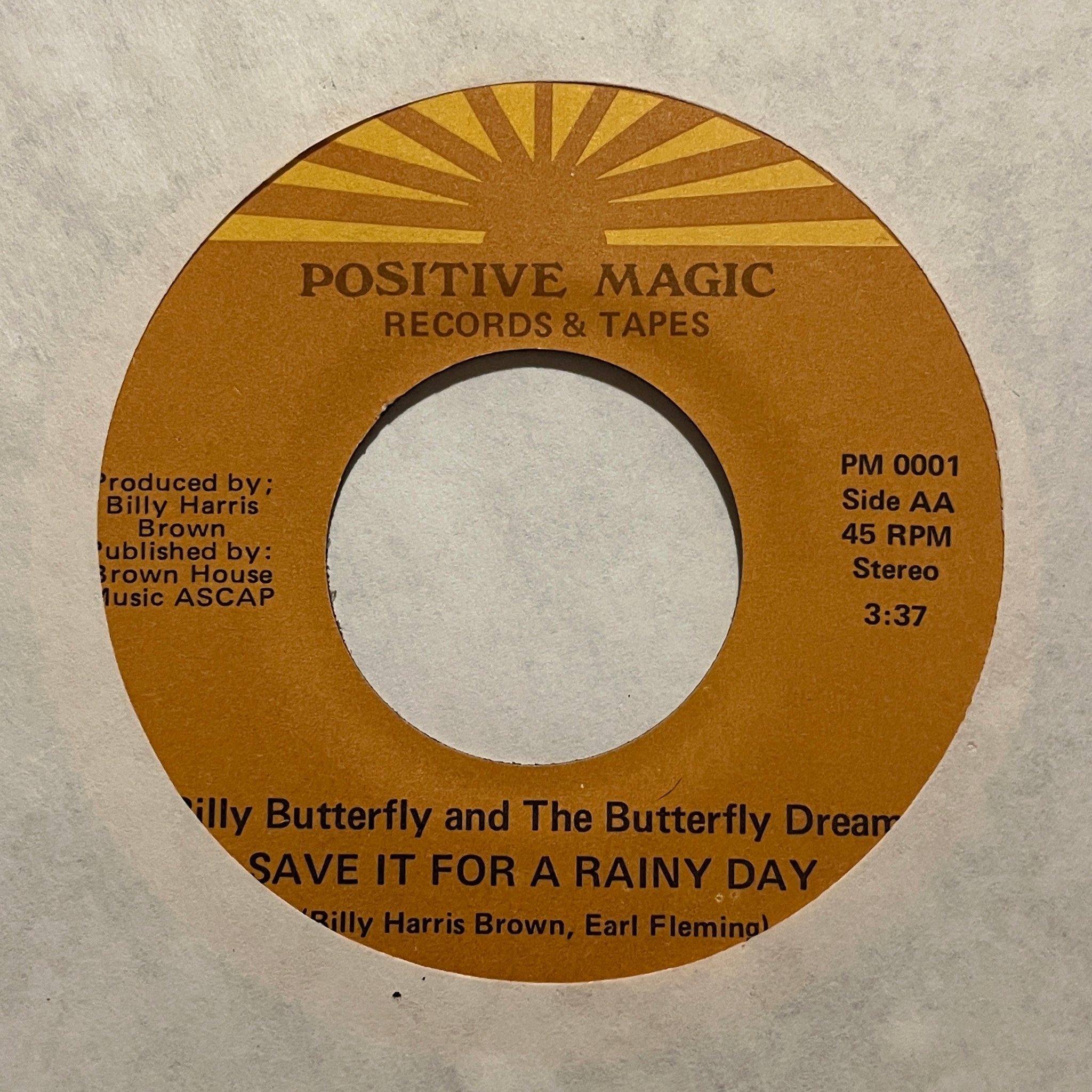 Billy Butterfly And The Butterfly Dream ‎– Touche  (I'm OK) / Save It For A Rainy Day
