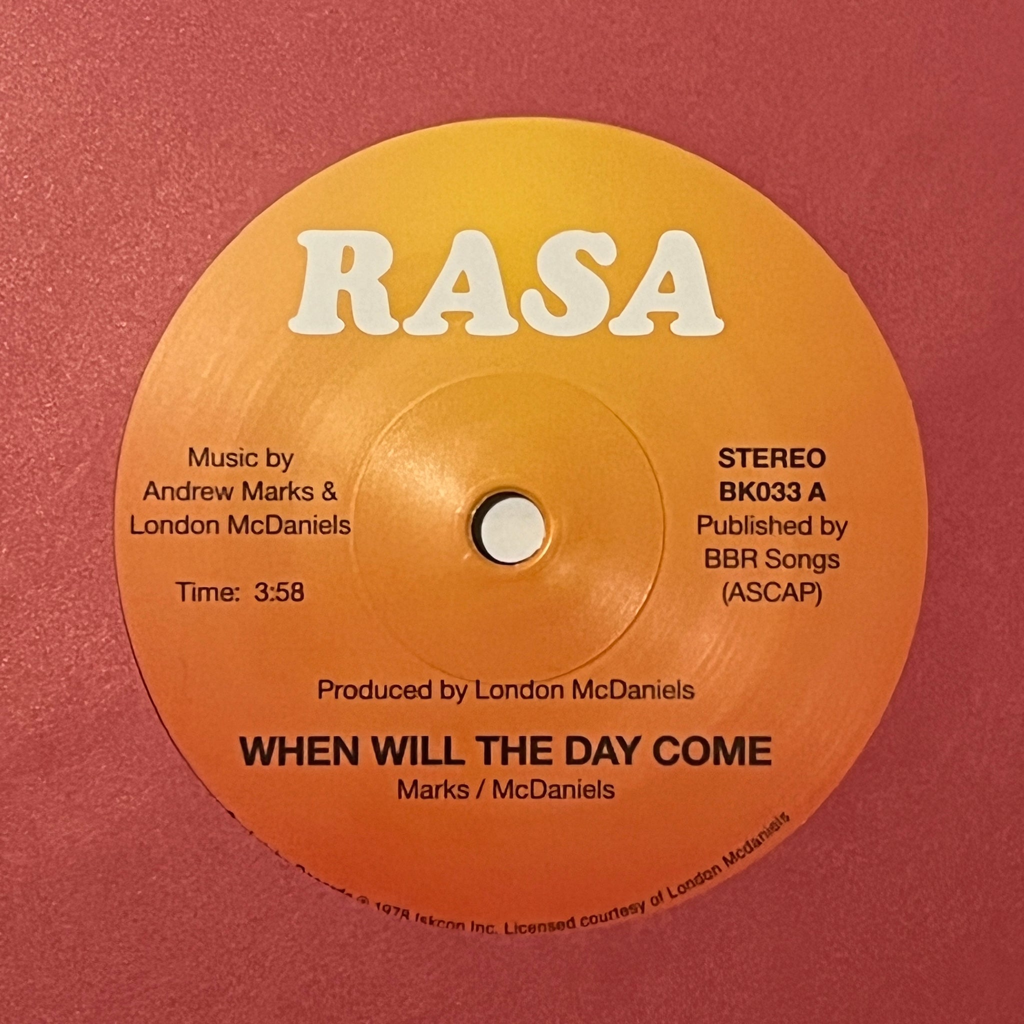 Rasa -  Questions In My Mind / When Will The Day Come (7")