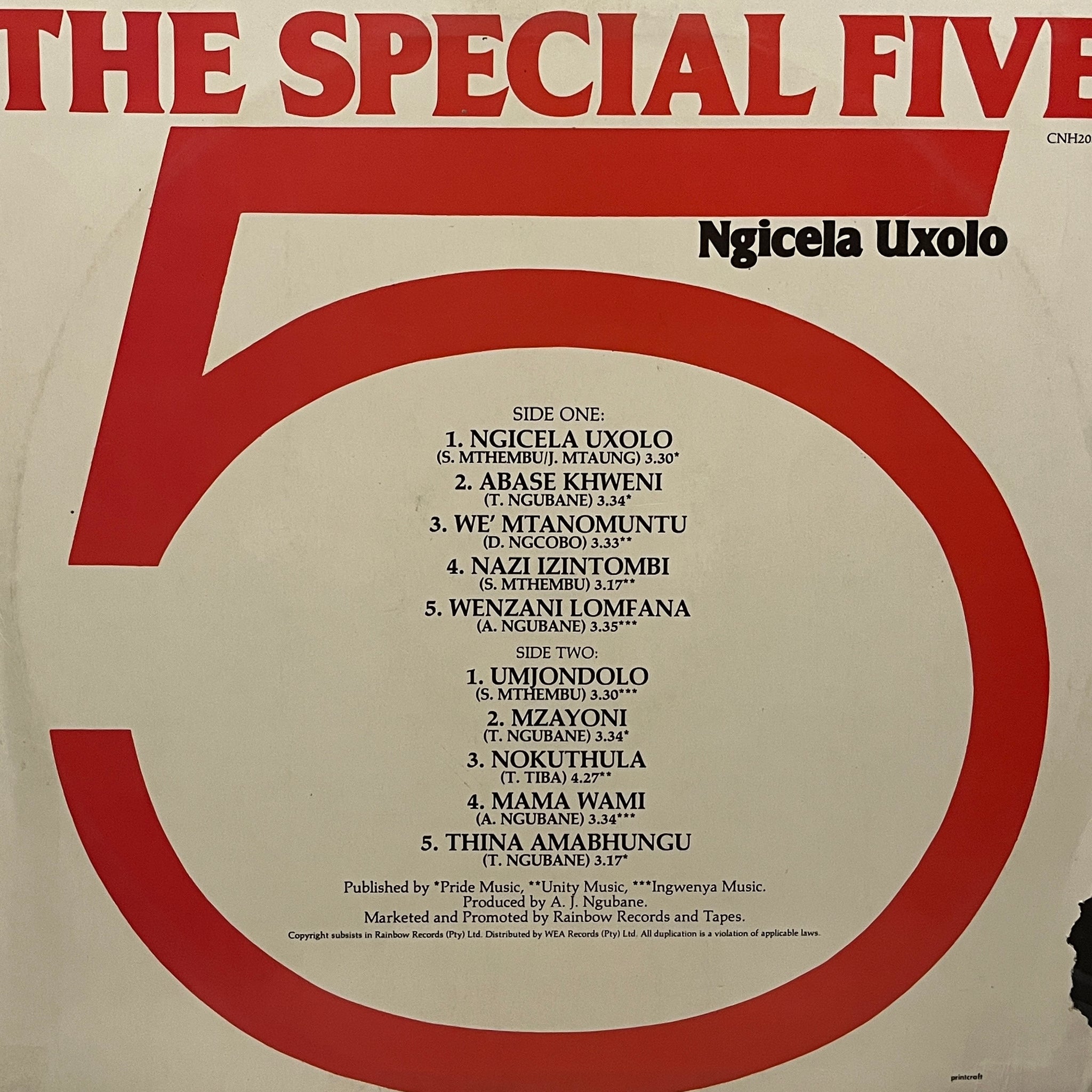 The Special Five – Ngicela Uxolo