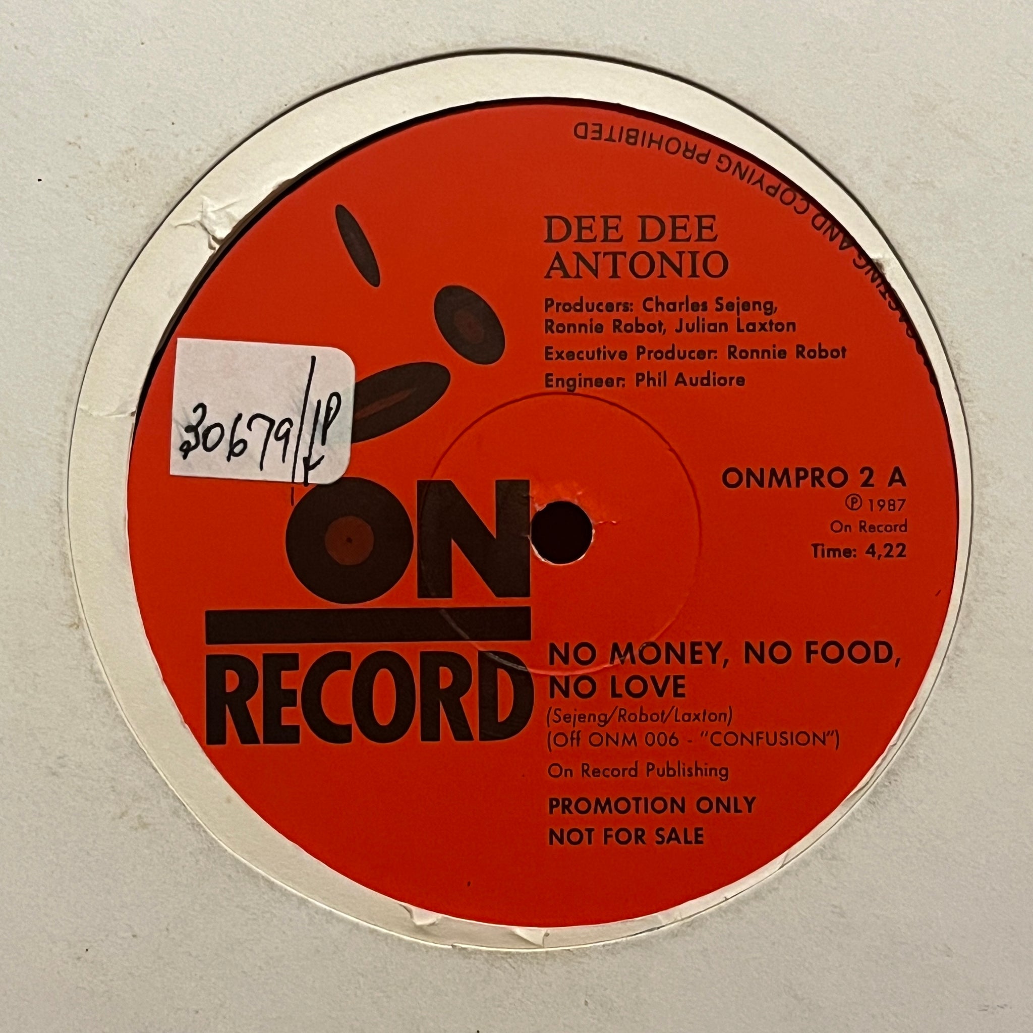 Dee Dee Antonio – No Money, No Food, No Love