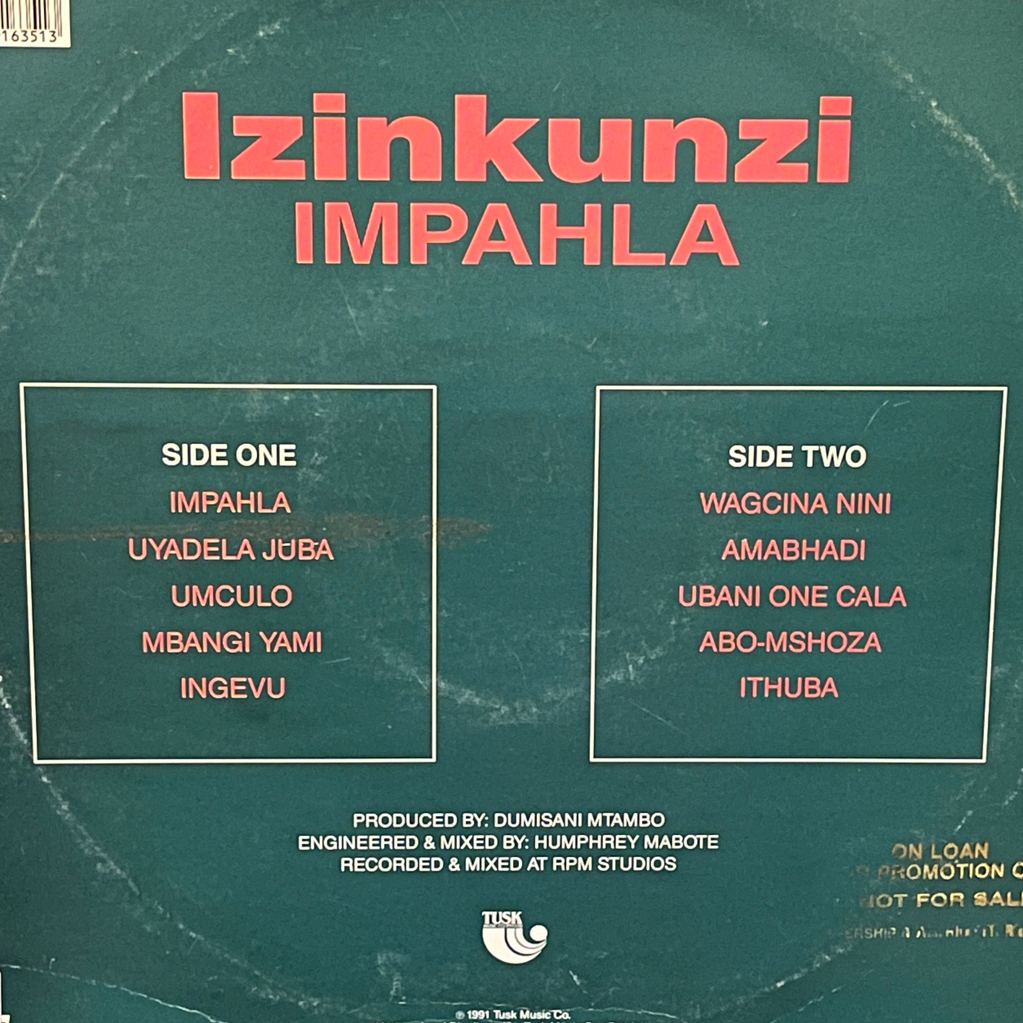Izinkunzi - Impahla