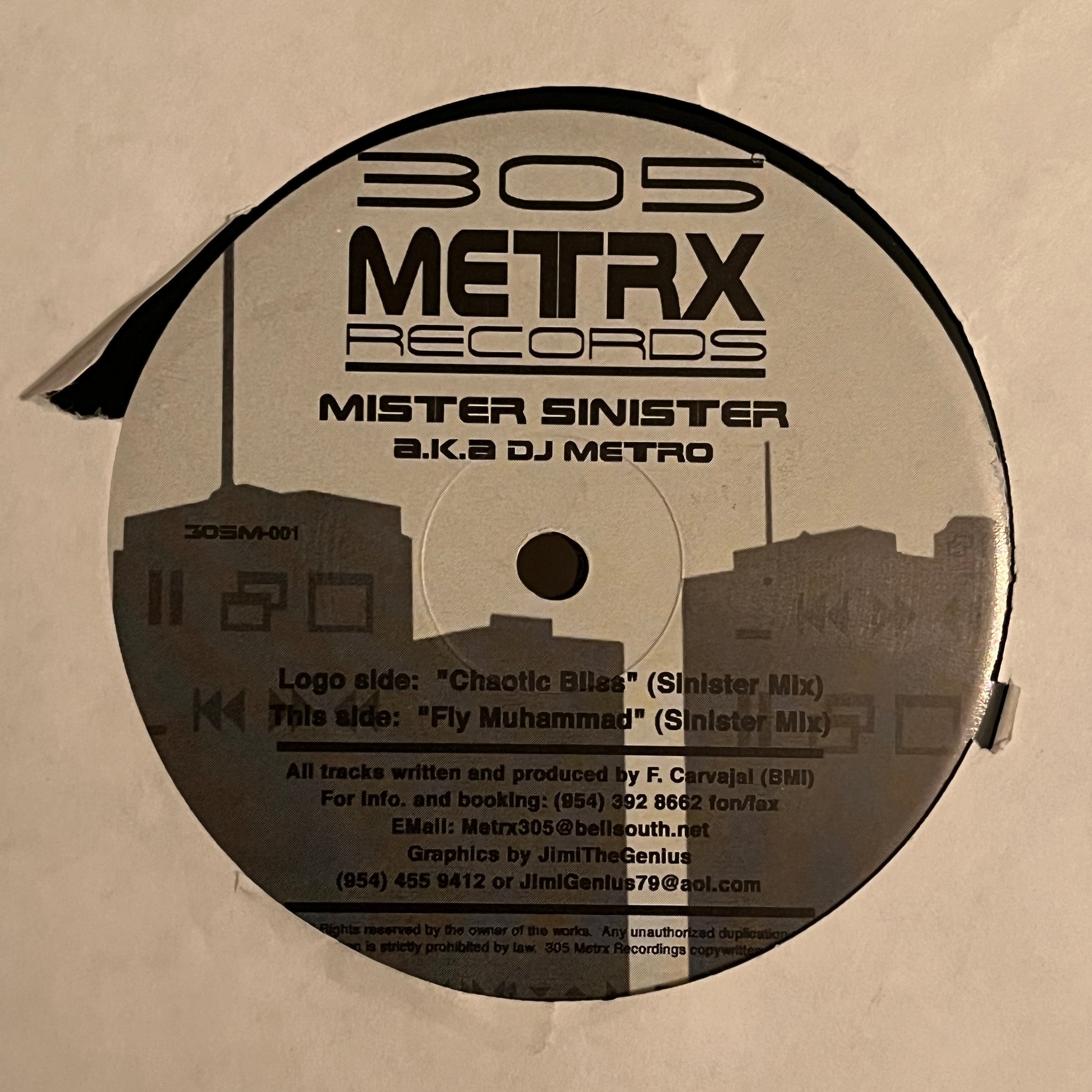 Mister Sinister a.k.a. DJ Metro – Chaotic Bliss / Fly Muhammad