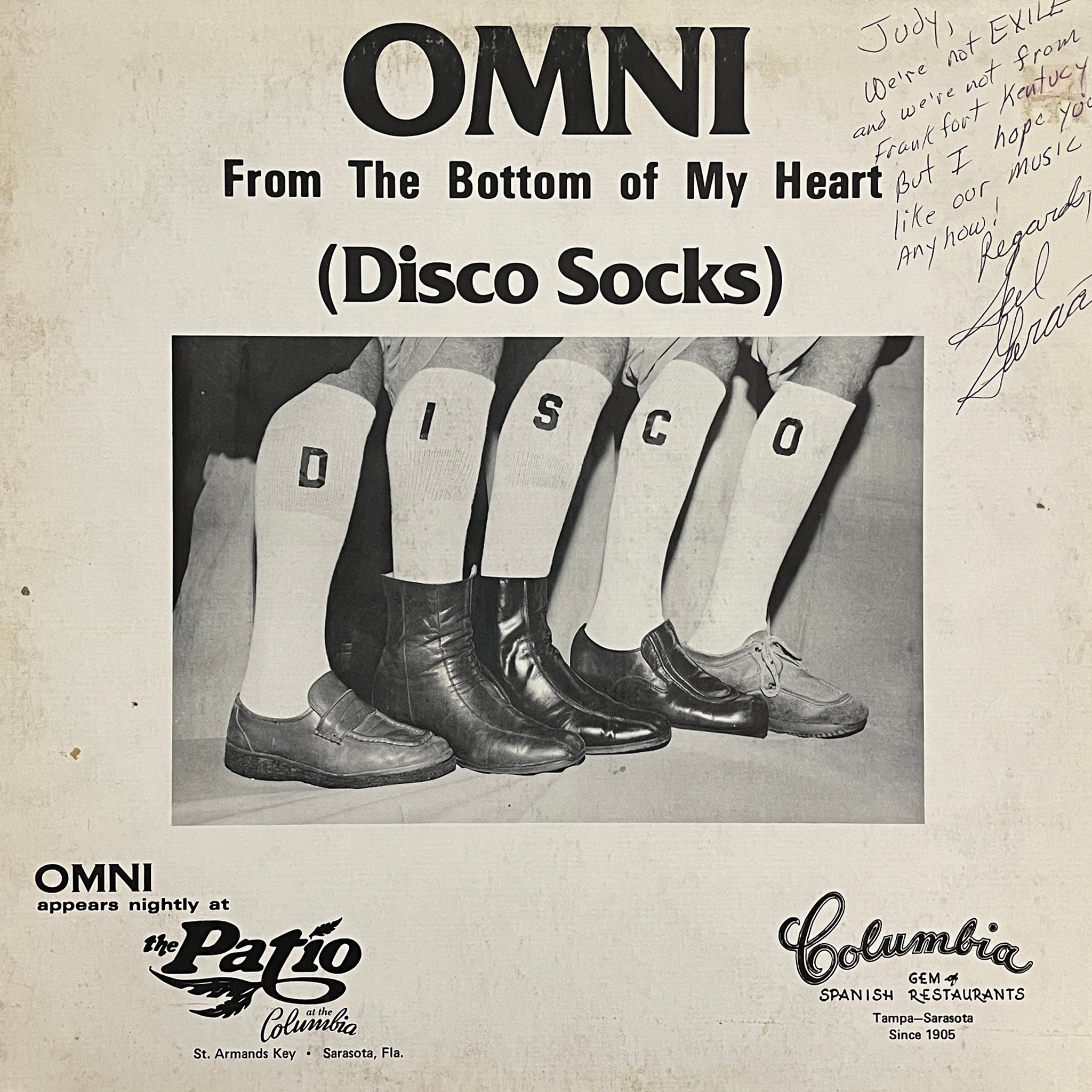 Omni – From The Bottom Of My Heart (Disco Socks) / Sarasota (Que Bueno Esta)