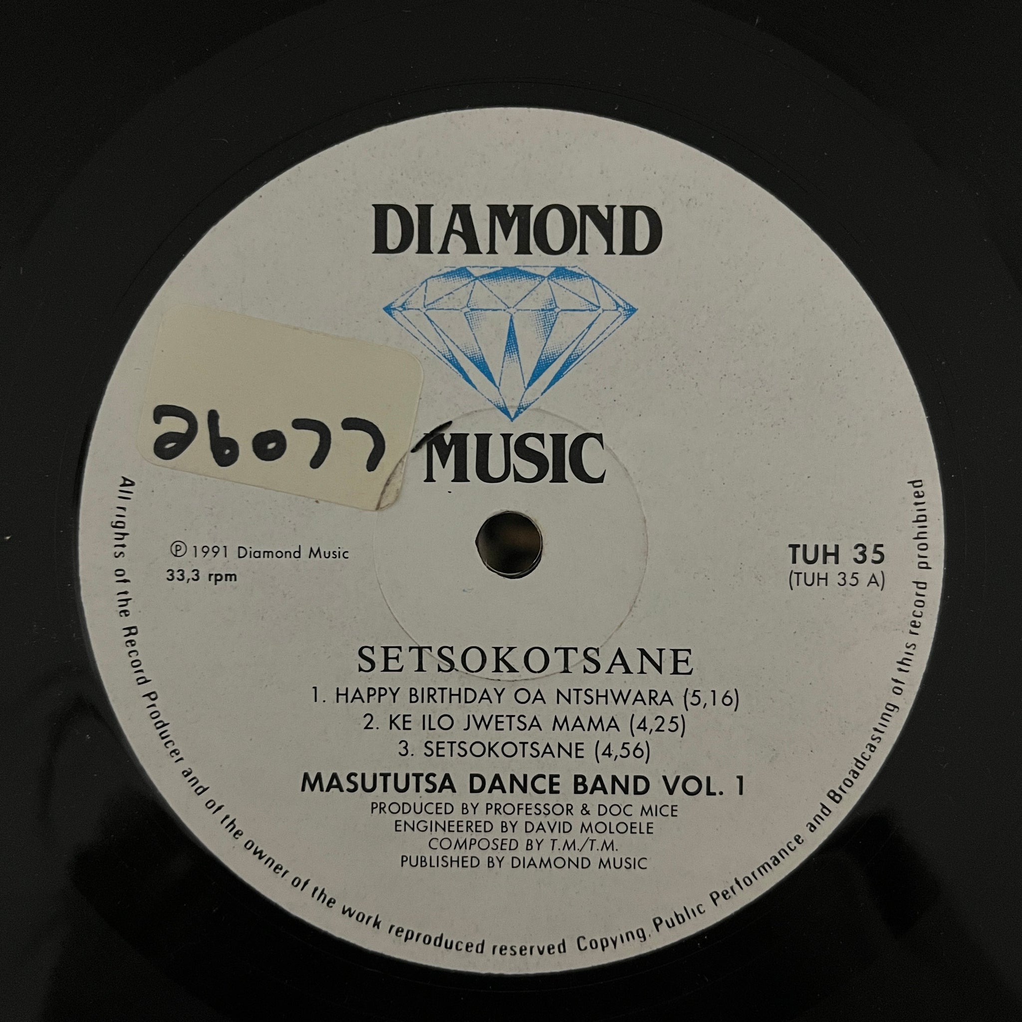 Masututsa Dance Band Vol. 1 - Setsokotsane