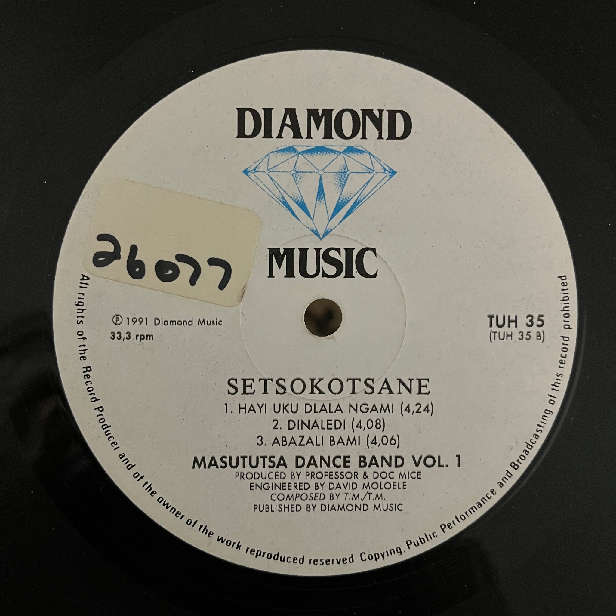 Masututsa Dance Band Vol. 1 - Setsokotsane