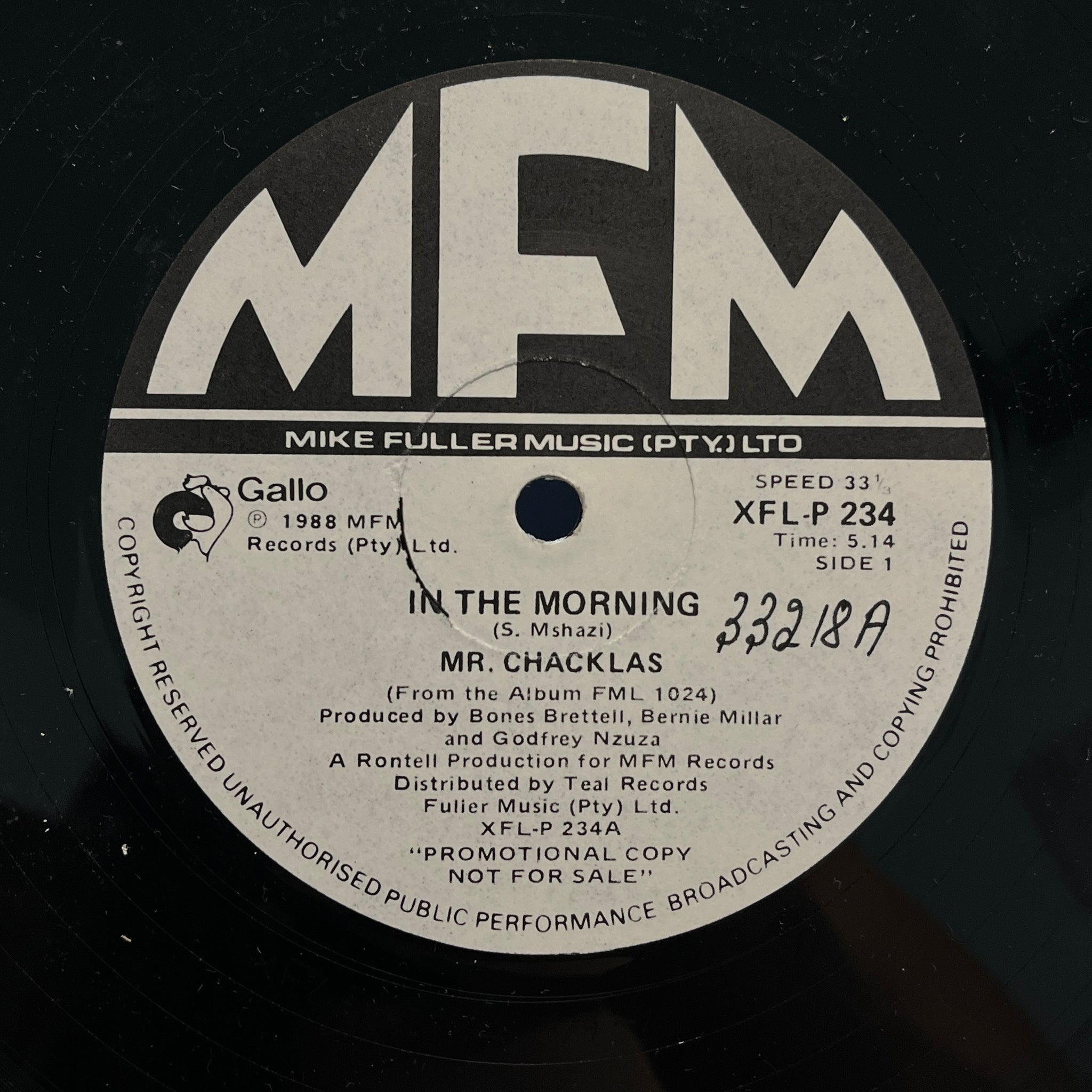 Mr. Chacklas – In The Morning / Braaivleis