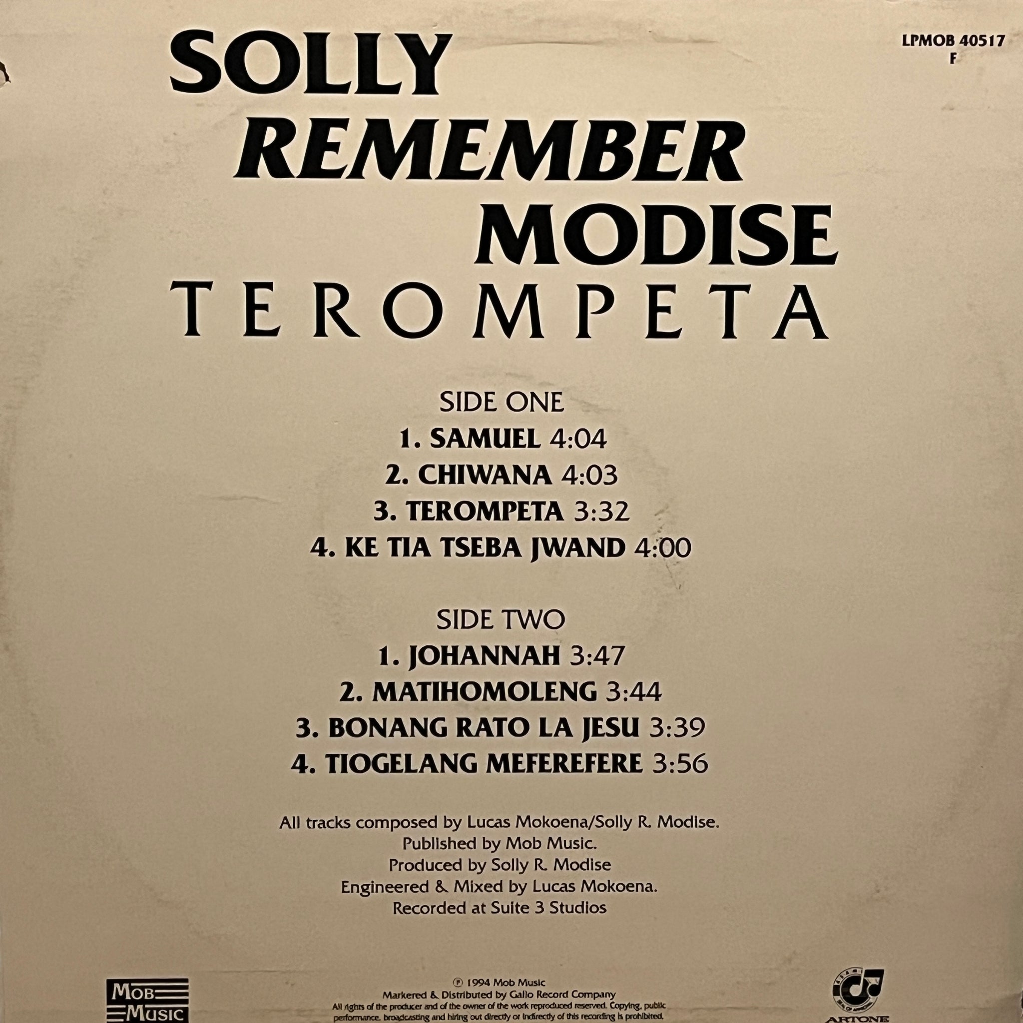 Solly Remember Modise - Terompeta