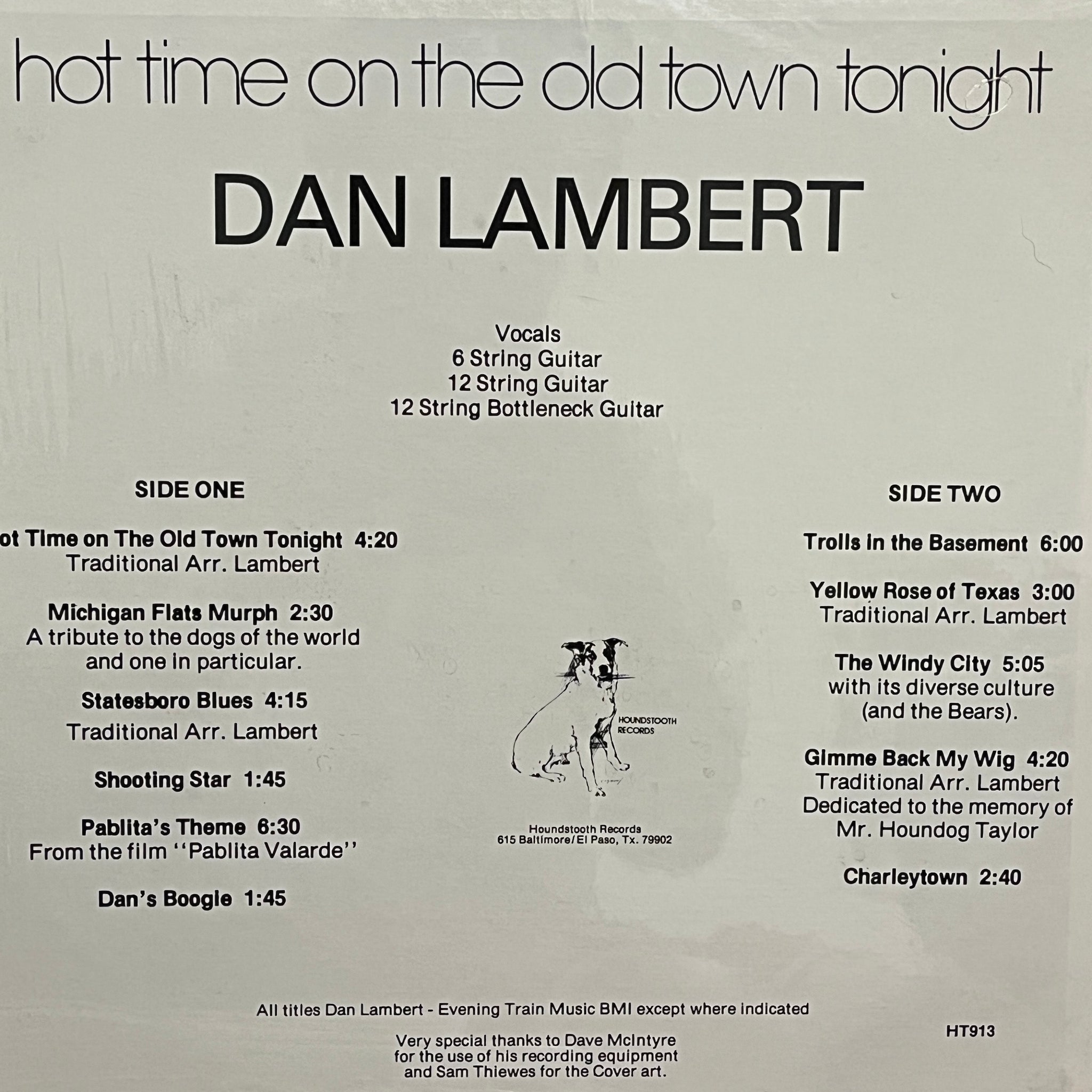Dan Lambert – Hot Time On The Old Town Tonight