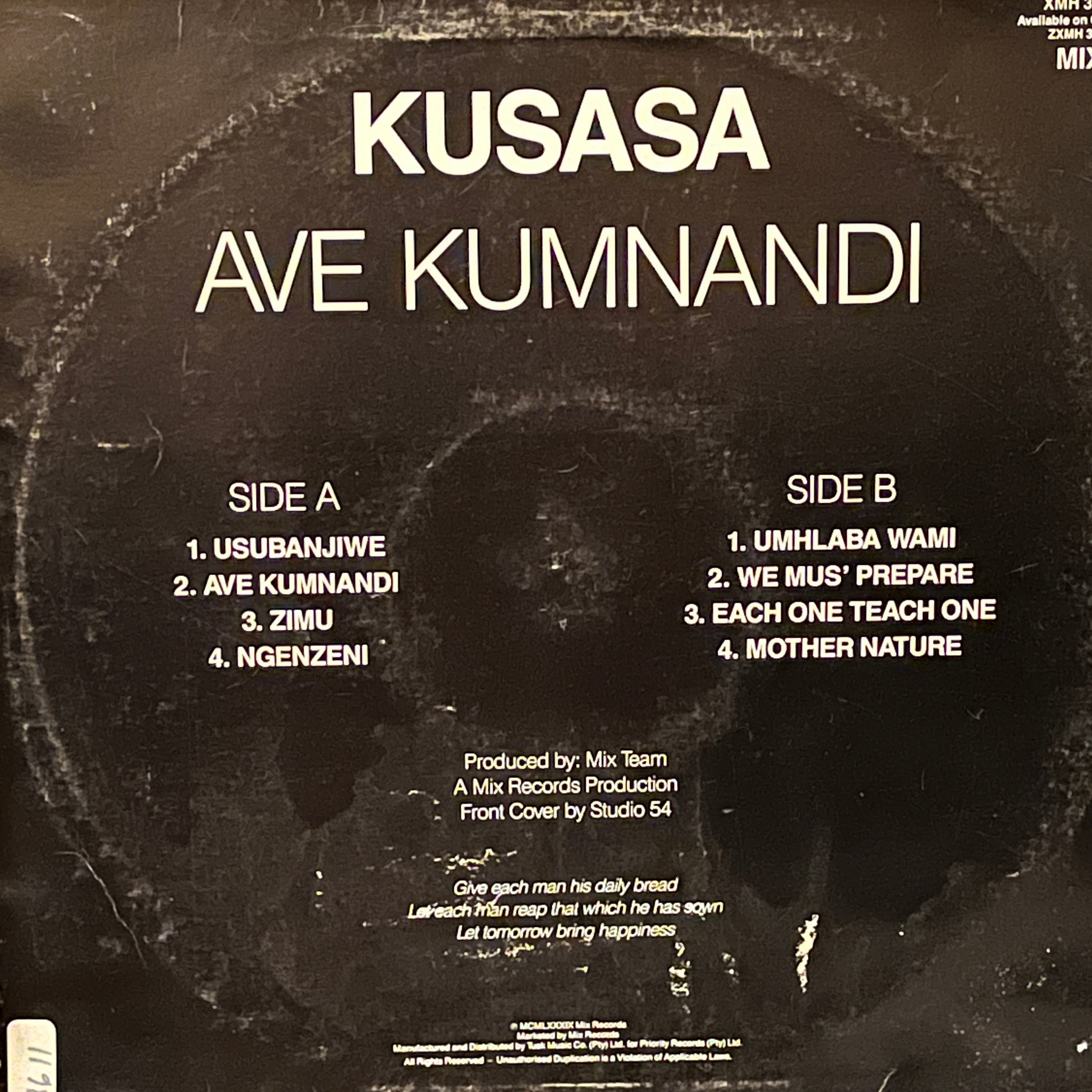 Kusasa - Ave Kumnandi