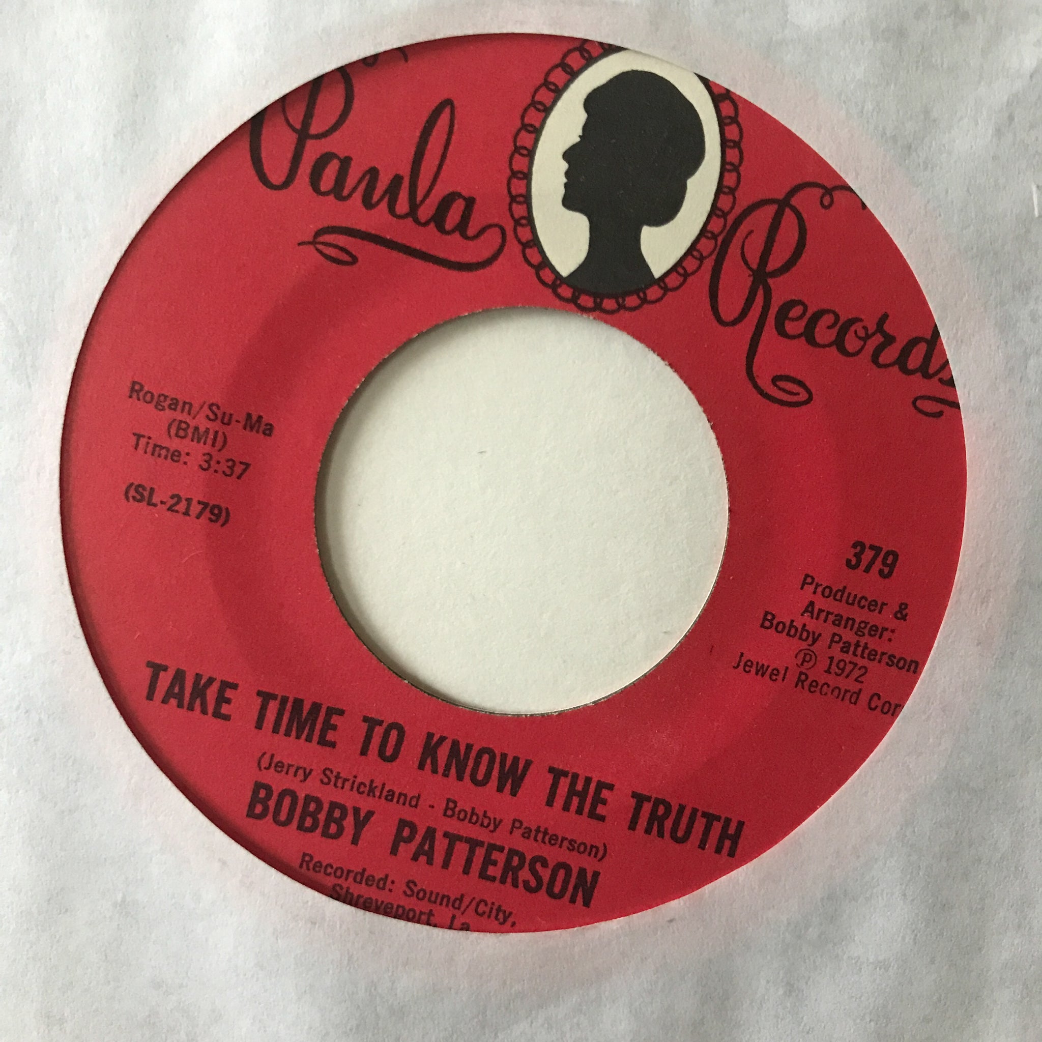 Bobby Patterson ‎– Take Time To Know The Truth / It Takes Two To Do Wrong