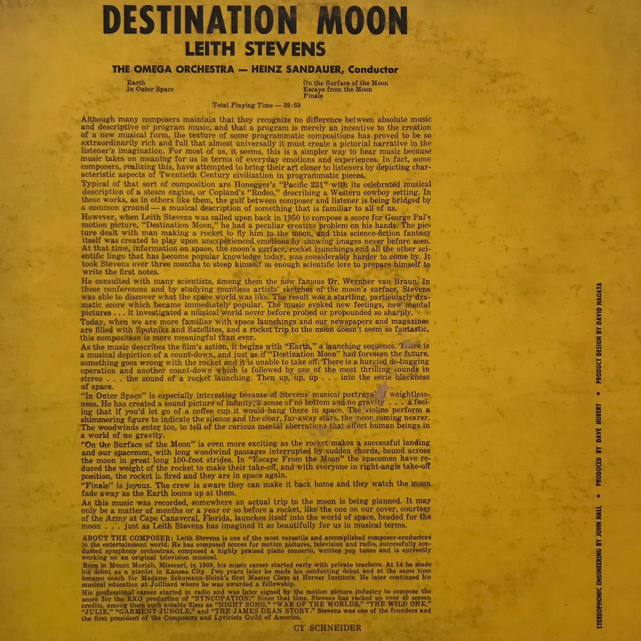 Leith Stevens ‎– Destination Moon